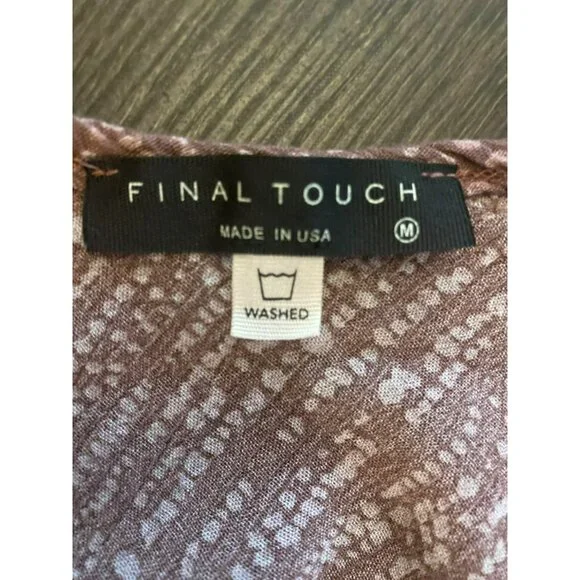 Final Touch Wide Leg Cropped Jumpsuit Size M - Picture 7 of 8